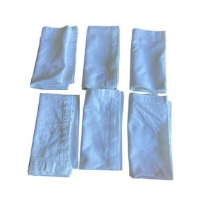 VTG Williams Sonoma Cotton Napkins Set of 6 White 19.5x19.5